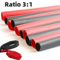 Waterproof Marine 3:1 Heat Shrink Tubing Glue Adhesive Lined Black or Red Ratio