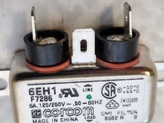 CORCOM – TE CONNECTIVITY – 6EH1 – RFI POWER LINE FILTER, 6A, 5UA