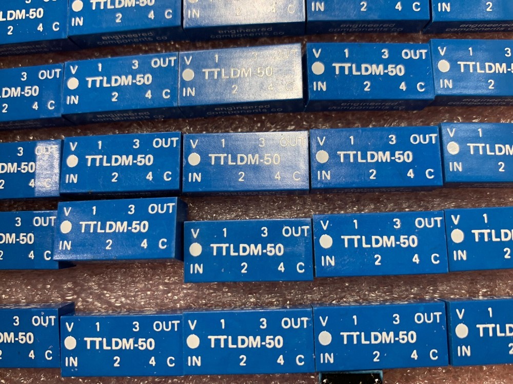 QTY-5 EC2 TTLDM-50 50uS 4-Tap TTL Military Logic Delay Module 14-Dip Package
