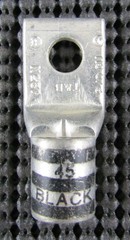 T & B 54160 600V/35KV AWG 2/0 BLACK 45 1-HOLE BARREL LUG – LOT OF 4 / NEW NO BOX