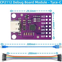 MTDELE CP2112 Debug Board Tyce-C USB to SMBus I2C Communication Module with…