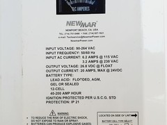 NEWMAR PHASE THREE PT-24-20U Three Stage Smart Charger 24 VDC/ 20 A Marine Grade