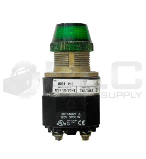 NEW ALLEN BRADLEY 800T-P16 /T PILOT LIGHT GREEN W/ 800T-N326 /A COIL *READ*