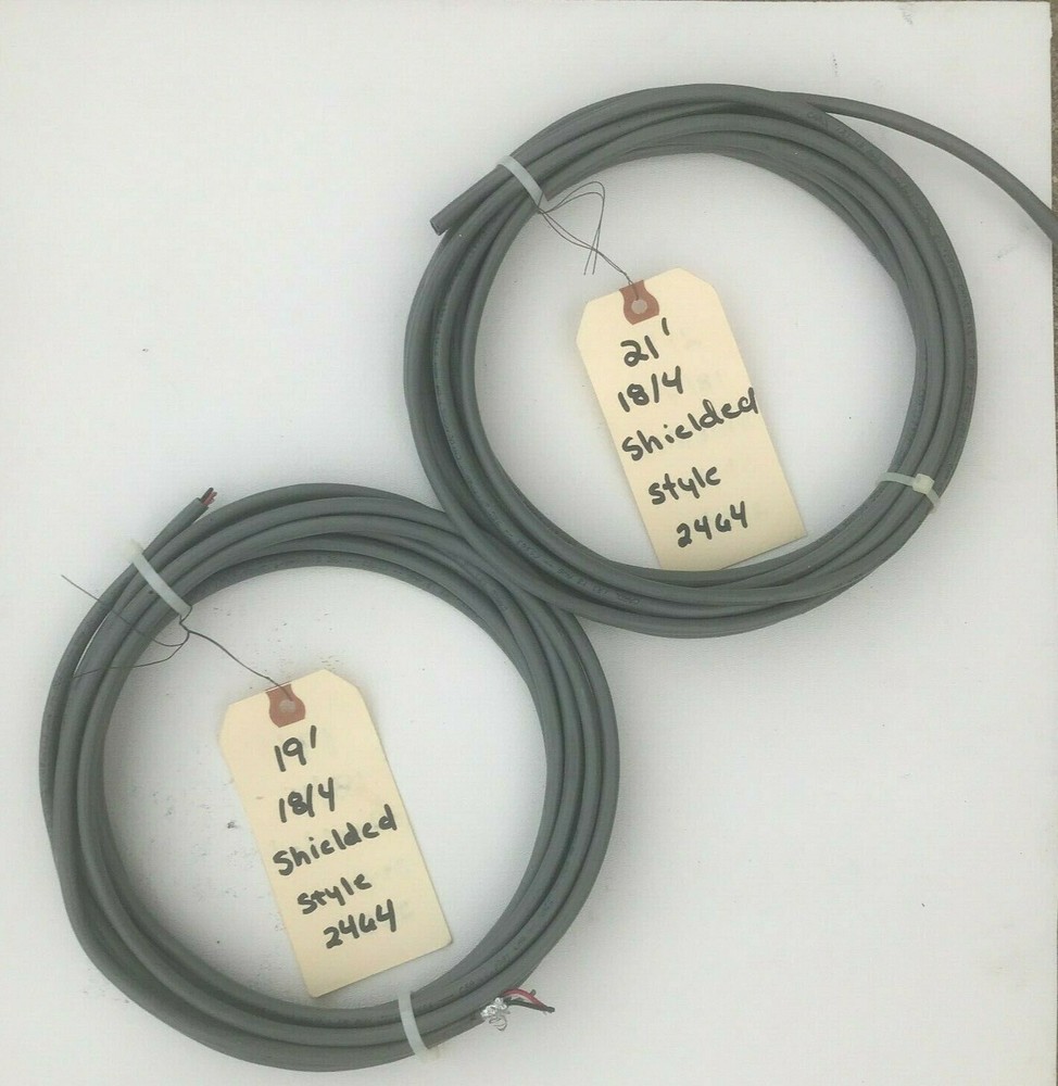 USED 21′ & 19′  Carol 2464 4 Conductor w/ground 24 AWG. Stranded Shielded Cable 