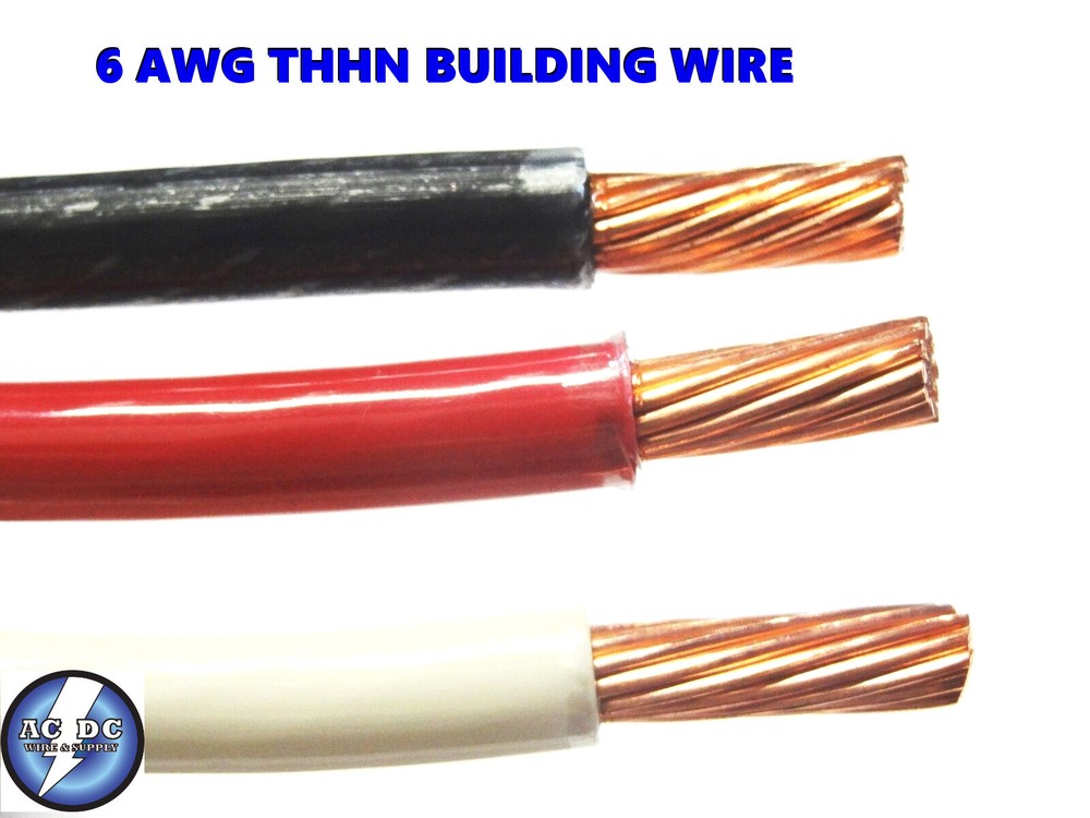 125′ EA THHN THWN 8 AWG GAUGE BLACK, WHITE,RED + GREEN STRANDED COPPER WIRE