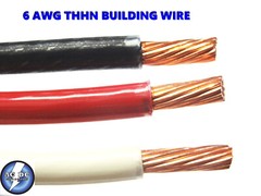125′ EA THHN THWN 8 AWG GAUGE BLACK, WHITE,RED + GREEN STRANDED COPPER WIRE