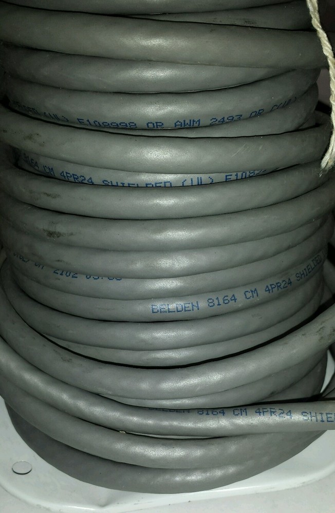 ( 25 FT ) Belden 8164 060 (24Awg) Gray Cable Wire (4 Pair) 7Strand / 32Awg 600V