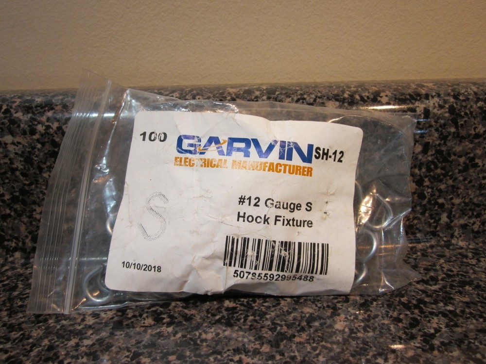 Garvin Electrical Manufacturer SH-12 12 Gauge “S” Hook Fixture 92 Qty