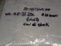 20-451369.00 F274D-6 0.38A Volts 18.0-31.2DC Bells New Old Stock (Lot of 3)