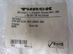 Turck FFFS WHT ID 3/8-inch Fiberglass Braid Silicone Rubber Coating white 3/8Dia