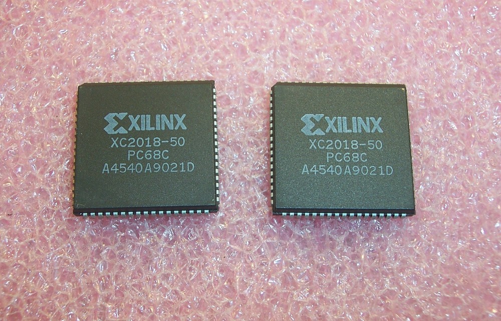 QTY (5) XC2018-50PC68C XILINX PLCC-68 CLEAN SOCKET PULLS REFURBISHED