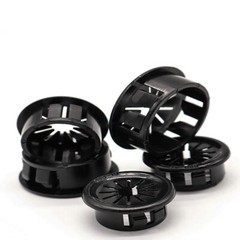 Round Nylon Grommets Wire Tidy Cable Hole Cover Caps Plugs Snap Security Black