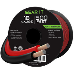 GearIT 18 Gauge Wire (500ft – Black/Red) GPT Automotive Primary BlackRed