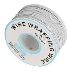 1 Roll 30AWG Single Strand Copper Wire Wrapping Cable 0.25mm White