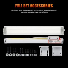 TOAUTO 2/3 Axis 8” Digital Readout LED Dro Glass Linear Scale for Milling Lathe