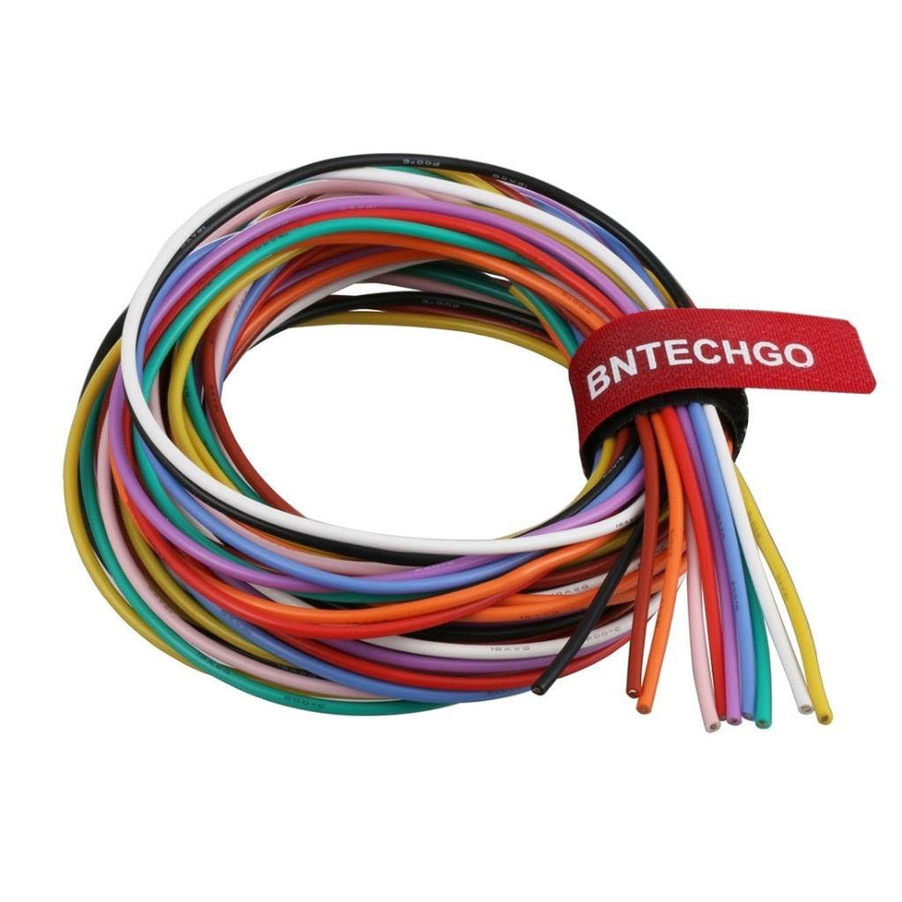 18 Gauge Silicone Wire Kit 10 Color Each 5 Ft Flexible 18 AWG Stranded Tinned Co