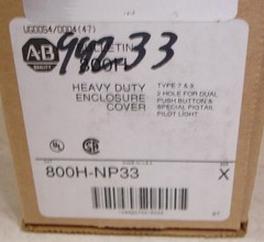 New Allen Bradley Rockwell Automation 800H-NP33 Pushbutton Cover 2 hole type 7&9