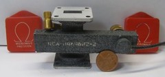 OMEGA LABS WAVEGUIDE MODEL:2215 .. 2 RED CAPS. RCA-8469682-2