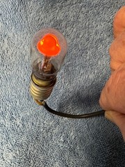 1 GE SCREW IN BASE NE45 bulb neon Hickok TV-7D/U tube tester short lamp 120 VAC