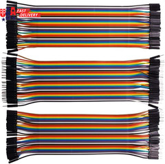 120Pcs Multicolored Dupont Wire 40Pin M/F, 40Pin M/M, 40Pin F/F Breadboard Jumpe
