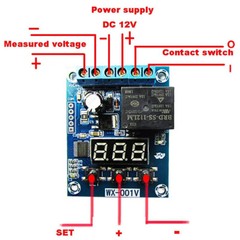 2X DC12V Voltage Detection Module Relay Switch Charging Discharge Monitoring NEW