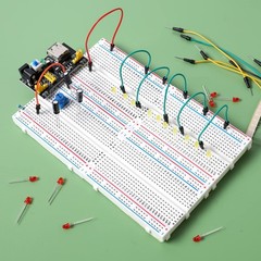DEYUE breadboard Set Prototype Board – 6 PCS 400 Pin Solderless Kit…