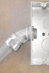 Garvin LTC-5045, 1/2″ Zinc Plated Liquid Tight 45 Deg Connector Insulated, 1 PC