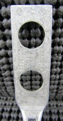 BURNDY YAZ6C-2TC38E2 AWG#6 TWO-HOLE LONG BARREL LUG – LOT OF 5 / NEW NO BOX
