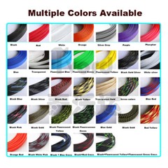 PET Braided Sleeving 30 Colors Expandable Flexible Cable Sleeve Braids Polyester