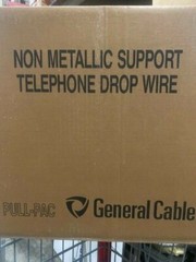 General Cable 2090008 Glass Supported Drop Wire, 22 AWG, Black 750 feet (NEW)