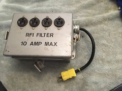 10 Amp RFI EMI Filter + Distribution Box W/ 4 Receptacles Corcom 120vac