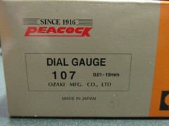 Peacock Dial Gauge 107 0.01-10mm 45923DH