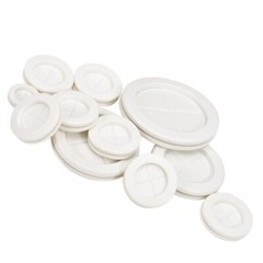 16-100mm White Rubber Blanking Grommets Closed Gromet Cable Wiring Protect Plug