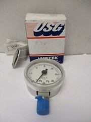 AMETEK USG 1535, 316 SS, 2″ DIAL 0-30 PSI 1/4″ NPT PRESSURE GAUGE, BOTTOM MOUNT