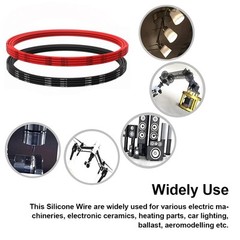 Electrical Wire 22 AWG Gauge Silicone Hook Up Cable 20 Ft 10 BLACK & RED Soft Fl