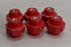 Lot of 6 MBI Mar-Bal Moulded Polyester Fiberglass Insulator 2″ x 2″ T12