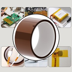 Kapton Polyimide Tape Film Heat Resistant Non-Adhesive Insulation 10-30mm Width