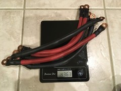 Six 1/0 AWG 0 Gauge Copper Battery Cable (14″) & Copper Lugs – Solar/Inverter