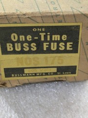 Bussmann N0S 175 600VOLTS ONE TIME BUSS FUSE