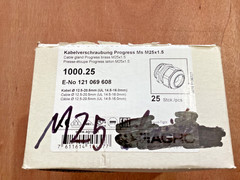 Agro 1000.25 Nickel Plated Brass M25 x 1.25 Cable Glands (Box of 25)