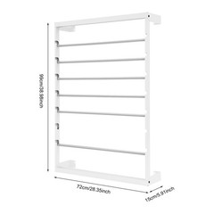 White Heavy Duty Cable Reel Holder and Dispenser With 6 Stainless Steel Rods