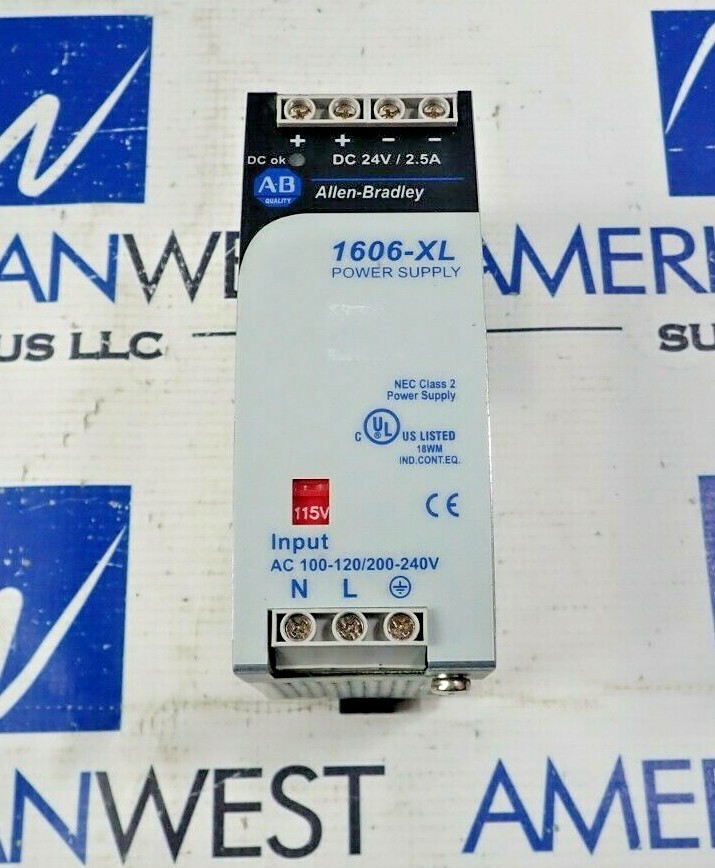 Allen Bradley 1606-XL60D Power Supply input AC 100-120/200-240V DC24V 2.5A Test