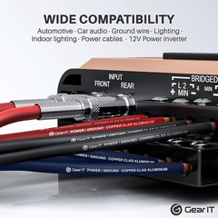 GearIT 1/0 Gauge Wire (25ft Each – Black/Red – 25ft Each,