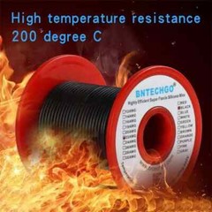 BNTECHGO 22 Gauge Silicone wire spool 100 ft Black Flexible 22 AWG Stranded Tinn