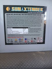 Concorde Sun Xtender PVX-2580L, a 12V 258Ah deep cycle AGM battery