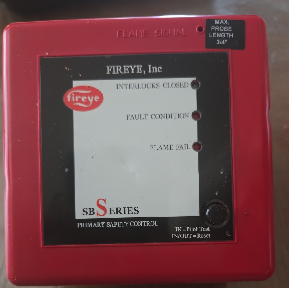 FIREYE Veri-flame SB560533AA Primary Safety Control, FOR PARTS/ REPAIR