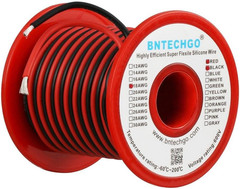 Silicone Wire Spool Red 50Ft and Black 50Ft 2 Separate Wires 18 Gauge