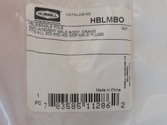 Kellems Hubbell HBLMBO Single Pole Replacement Male Plug Body Orange – NEW Su…