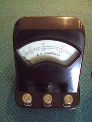 Electrical Voltage Gauge 2 Pcs. Allen Voltmeter, WM Welch Scientific A.C. Ampere
