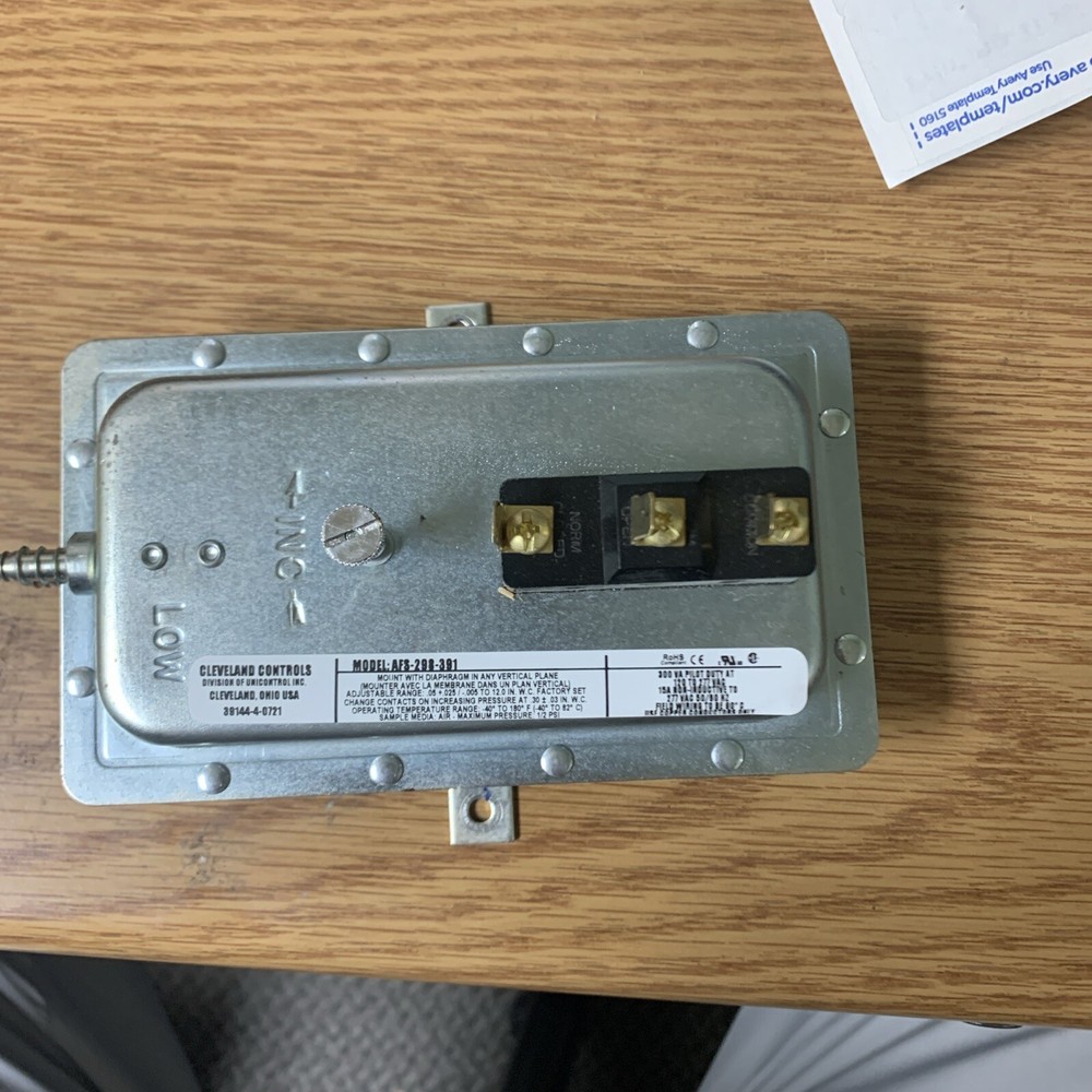 CLEVELAND CONTROLS AFS-298-391 See Pics